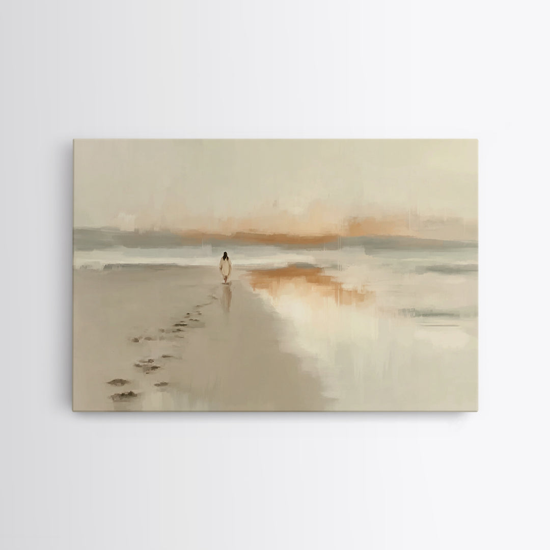 Horizon Of Hope, Framed Canvas Print, Christian Art Print, Jesus Painting Canvas, Christian Wall Art, Minimalist Christian Art, Christian D