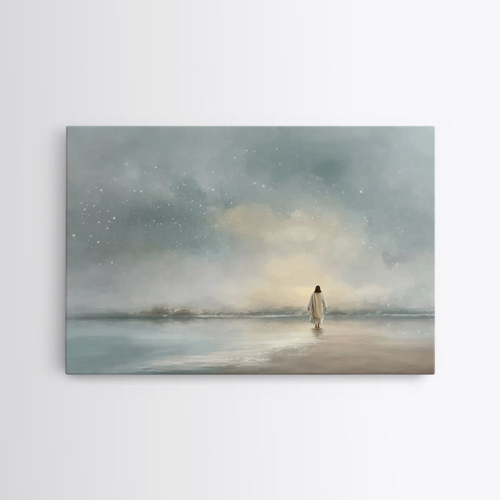 Celestial Grace | Framed Canvas Print | Christian Art Work | Jesus Painting | Christian Art Canvas | Christian Gift Ideas | Modern Christia