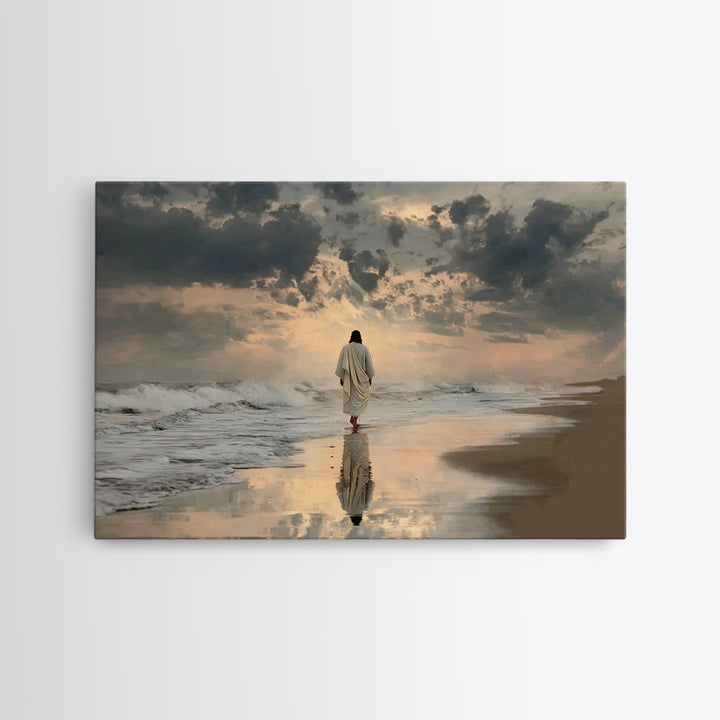 Dawn Of Refuge – Framed Canvas Print – Christian Wall Art – Jesus Painting – Christian Art Canvas – Modern Christian Art – Christian Gift I