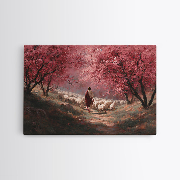 Grace Beneath Branches – Framed Canvas Print – Christian Art Painting – Christian Art Canvas – Jesus Painting – Christian Gift – Abstract C