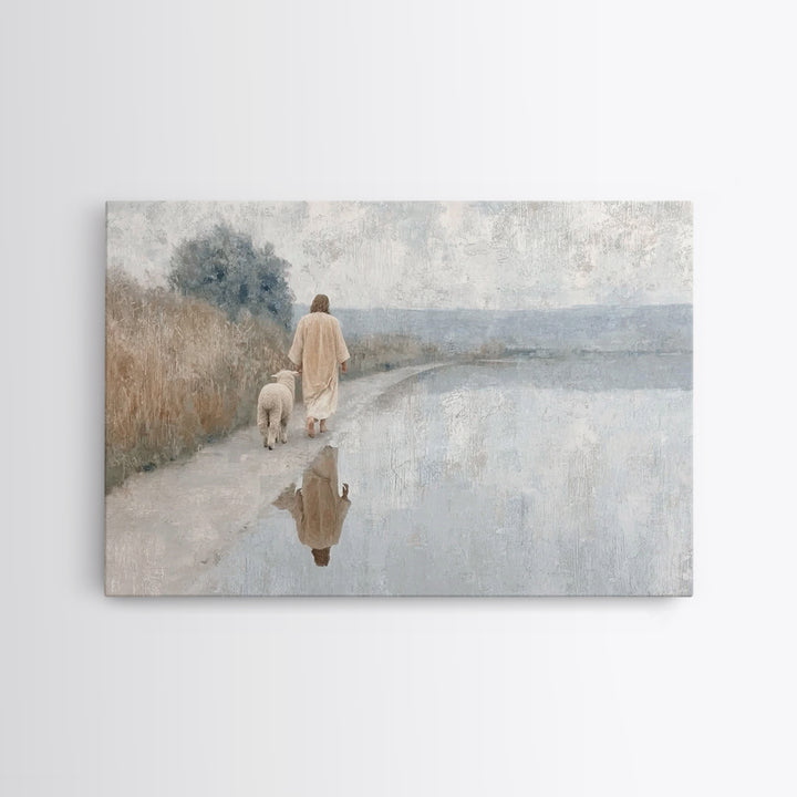 Radiant Hope Path, Framed Canvas Print, Christian Art Canvas, Christian Wall Art, Jesus Painting, Modern Christian Art