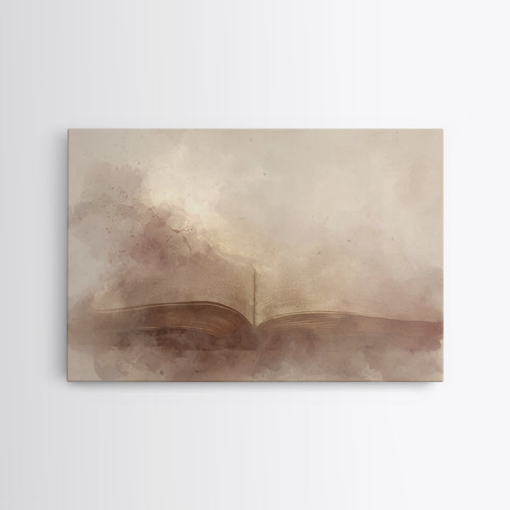 Word Of Peace – Framed Canvas Print – Christian Wall Art – Christian Art Canvas – Christian Painting – Minimalist Christian Art – Christian