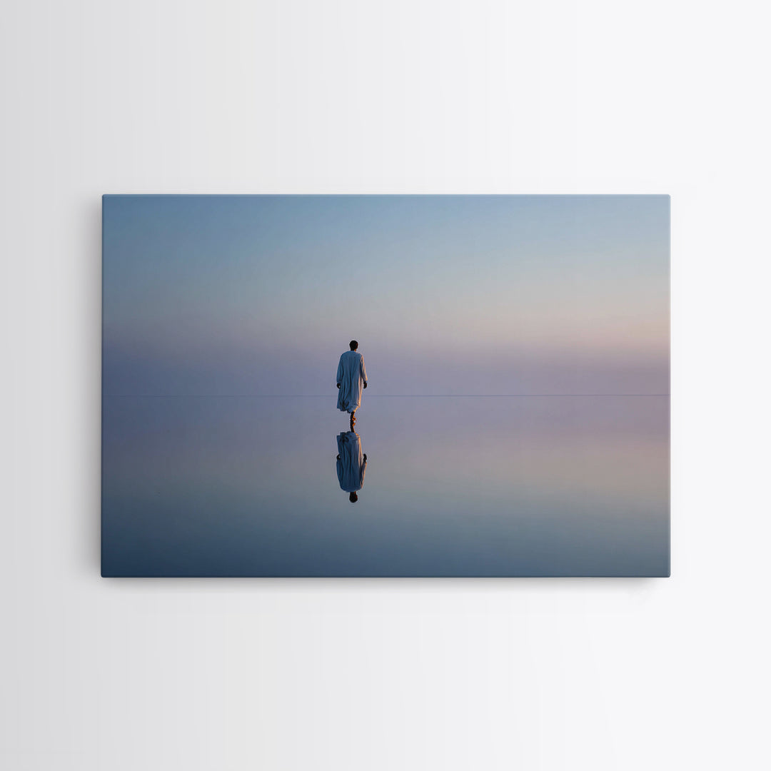 Still Waters Peace – Framed Canvas Print – Christian Art Canvas – Jesus Painting – Christian Wall Art – Minimalist Christian Art