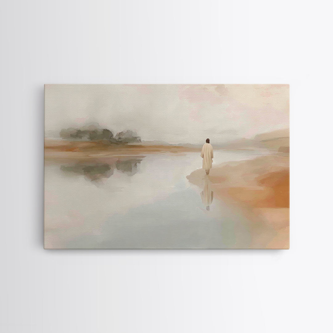 Dawn Of Faith | Framed Canvas Print | Christian Art Canvas | Jesus Painting | Christian Wall Art | Vintage Christian Art | Christian Christ