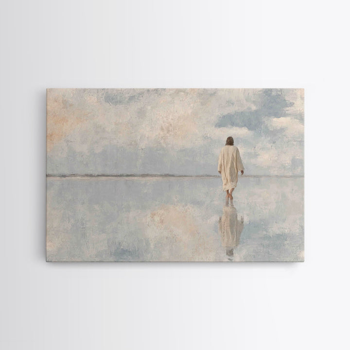 Calm Redeemer – Framed Canvas Print – Christian Art Canvas – Jesus Painting – Christian Wall Art – Modern Christian Painting – Christian Gi