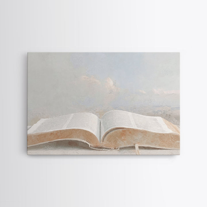 Heavenly Scripture – Framed Canvas Print – Christian Art Canvas – Christian Wall Art – Christian Painting – Christian Art Print – Christian