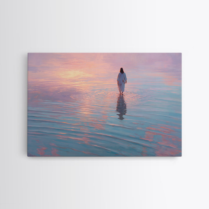 Waves Of Glory – Framed Canvas Print – Jesus Painting – Christian Art Canvas – Christian Wall Art – Modern Christian Art – Christian Decora