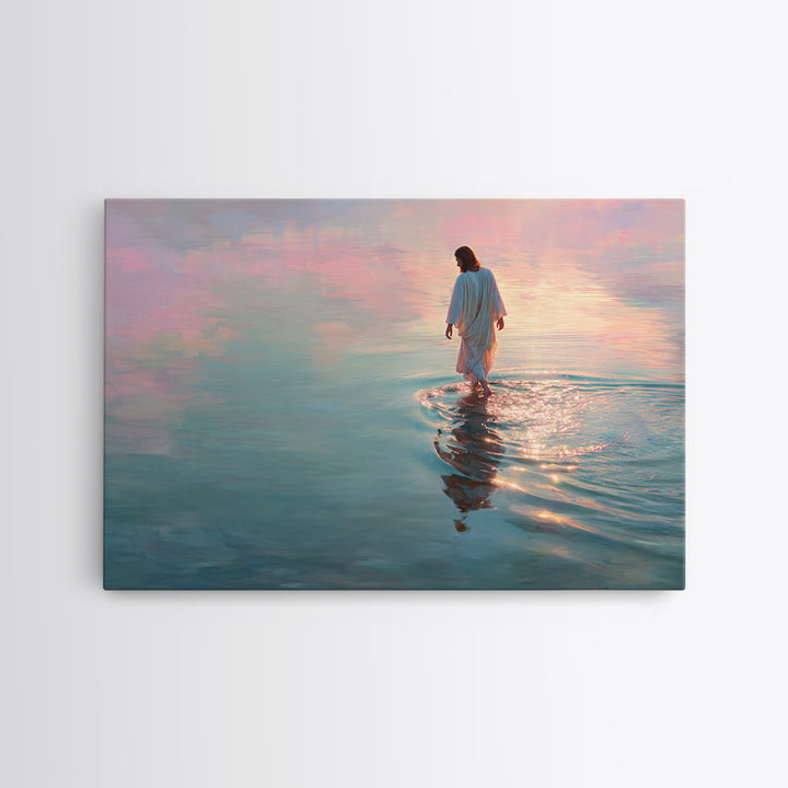 Radiant Path of Peace – Framed Canvas Print – Jesus Painting – Christian Wall Art – Christian Art Canvas – Modern Christian Art – Christian