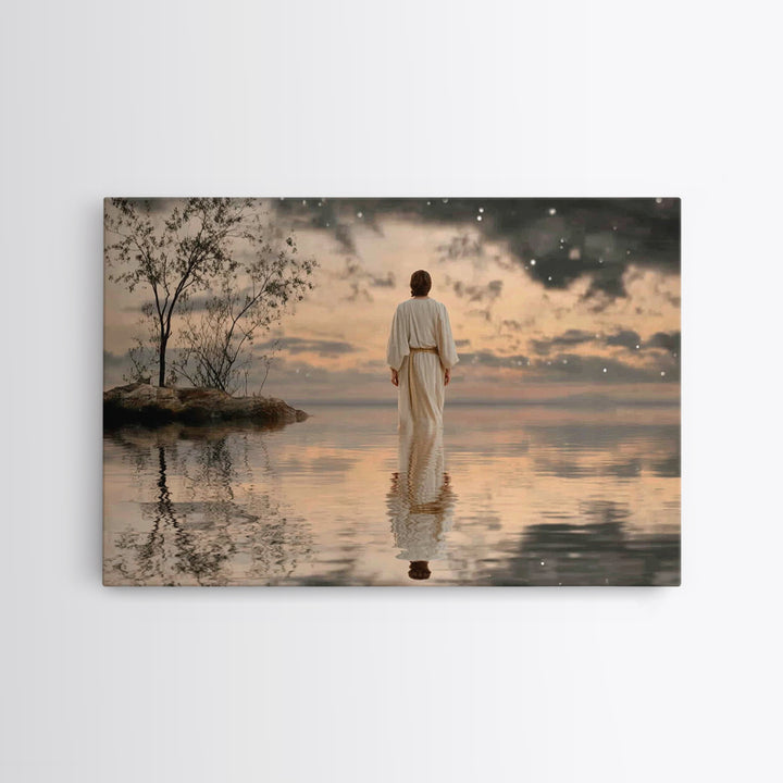 Eternal Calm | Framed Canvas Print | Christian Art Canvas | Jesus Painting | Christian Wall Art | Large Christian Painting | Christian Deco