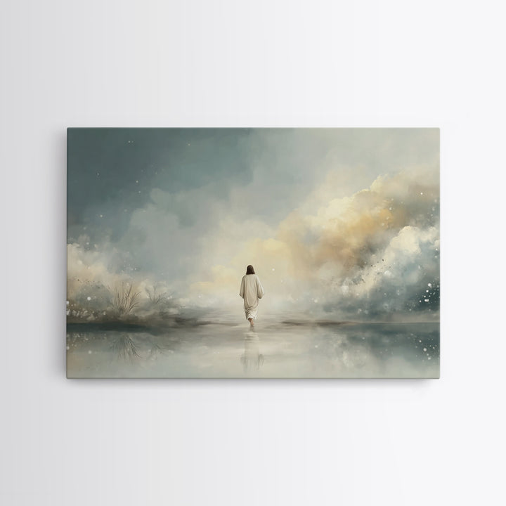 Twilight Grace, Framed Canvas Print, Christian Art Canvas, Jesus Painting, Christian Wall Art, Modern Christian Painting, Christian Gift Id