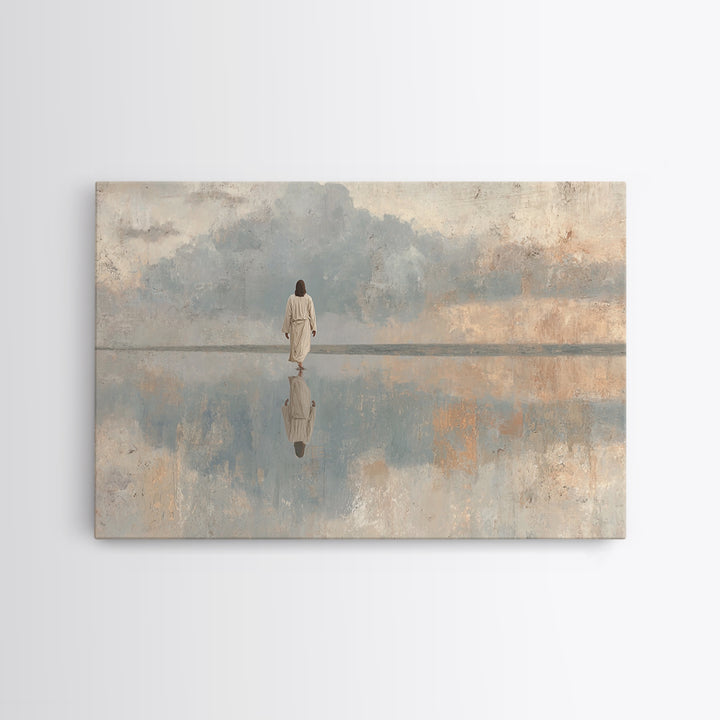 Horizon Of Peace | Framed Canvas Print | Christian Art Canvas | Jesus Painting | Modern Christian Art | Large Christian Painting | Christia