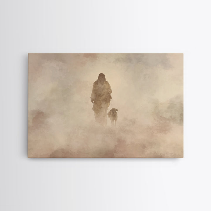 Mists Of Comfort – Framed Canvas Print – Christian Art Painting – Jesus Wall Art – Moody Christian Art – Christian Art Canvas – Large Chris