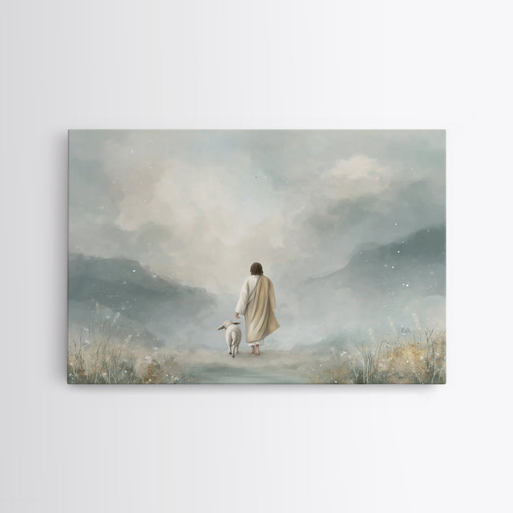 Mountain Haven Grace – Framed Canvas Print – Christian Art Canvas – Jesus Painting – Subtle Christian Art – Christian Wall Art – Christmas
