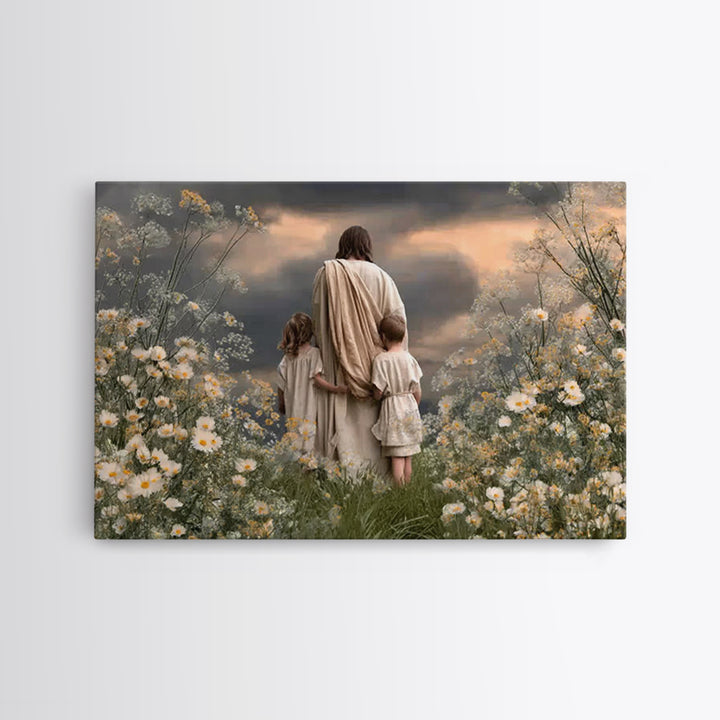 Garden Of Hope, Framed Canvas Print, Christian Art Canvas, Jesus Painting, Christian Wall Art, Christian Art Print, Christian Decorations,