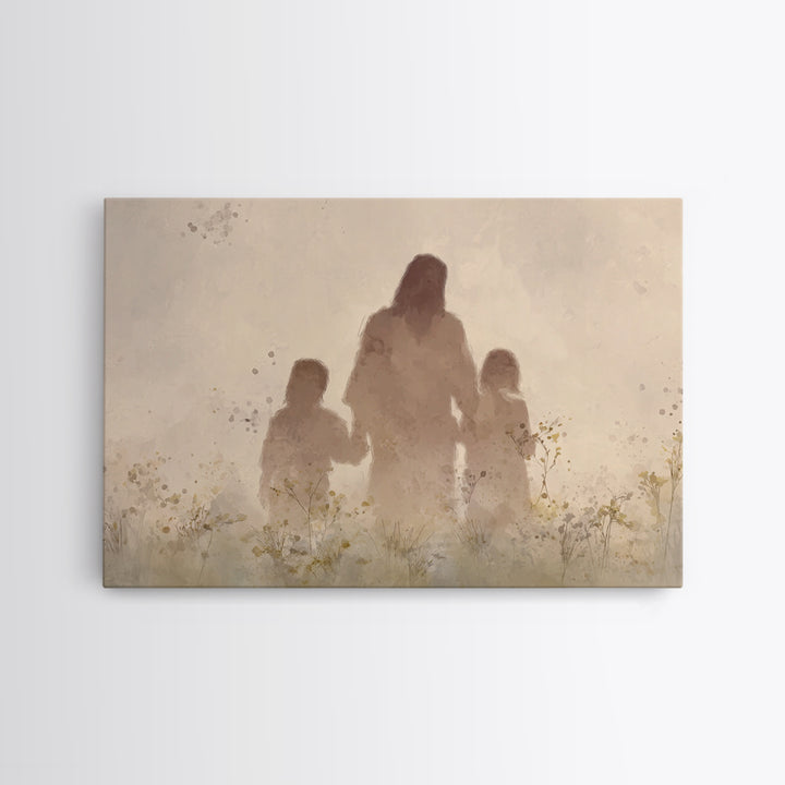 Tender Guidance – Framed Canvas Print – Christian Art Canvas – Jesus Painting – Subtle Christian Art – Christian Wall Art – Christian Art P