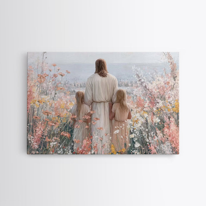 Valley Of Peace | Framed Canvas Print | Christian Wall Art | Jesus Painting | Christian Art Canvas | Christian Art Gift | Subtle Christian