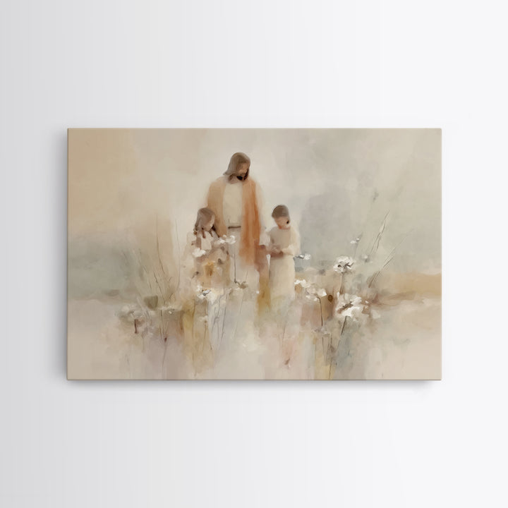 Blooming Promise – Framed Canvas Print – Christian Art Canvas – Jesus Painting – Christian Wall Art – Modern Christian Painting – Christian
