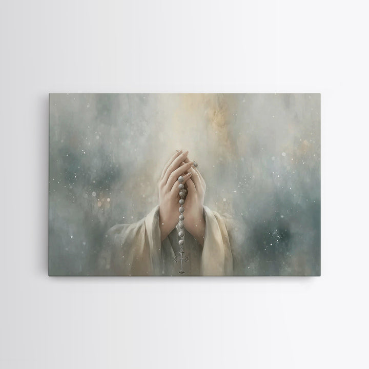 Starry Prayer – Framed Canvas Print – Christian Wall Art – Christian Art Canvas – Christian Painting – Christian Art Print – Modern Christi