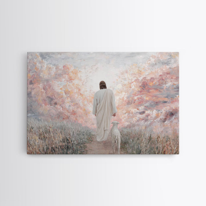 Path Of Peace | Framed Canvas Print | Jesus Wall Art | Christian Art Canvas | Christian Decor | Modern Christian Art | Christmas Art