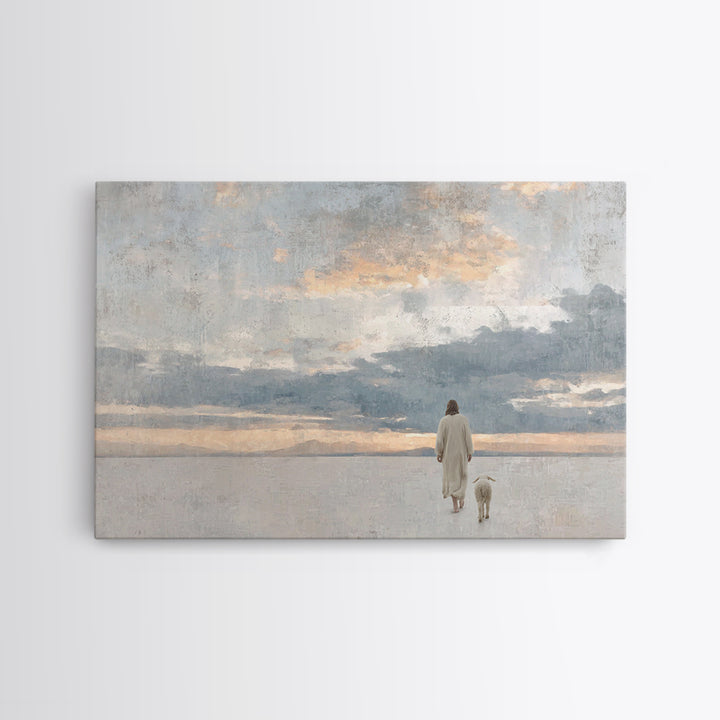 Eternal Horizon – Framed Canvas Print – Modern Christian Art – Christian Art Canvas – Jesus Painting – Christian Decoration – Christmas Art