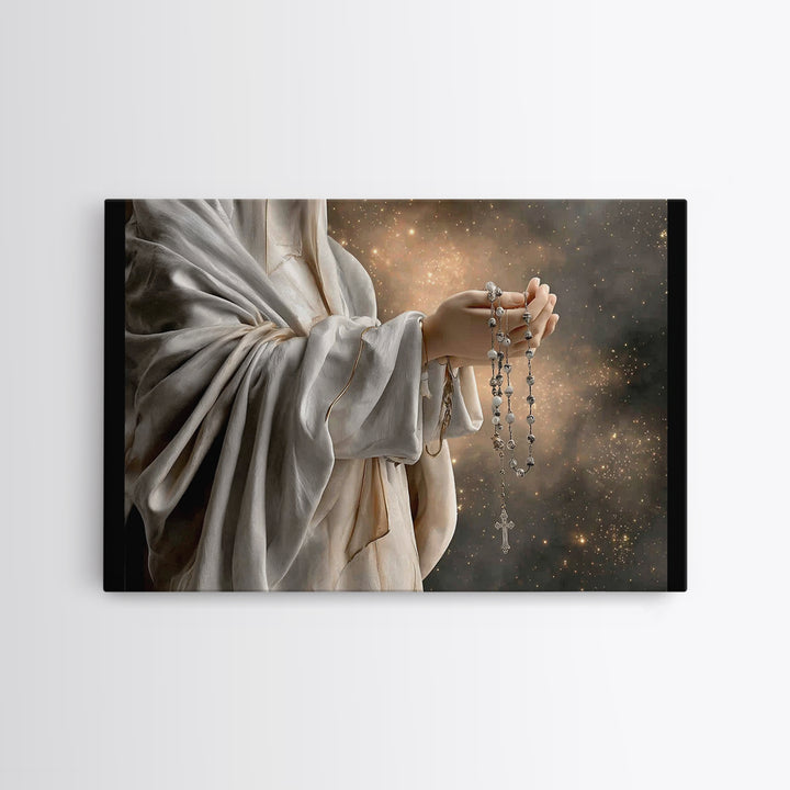 Hands Of Devotion – Framed Canvas Print – Christian Painting – Christian Art Canvas – Christian Wall Art – Christian Art Print – Vintage Ch