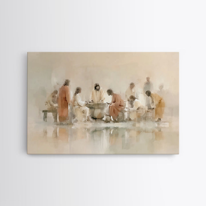 Sacred Fellowship, Framed Canvas Print, Christian Art Canvas, Jesus Painting, Christian Wall Art, Subtle Christian Art, Christian Gift Idea