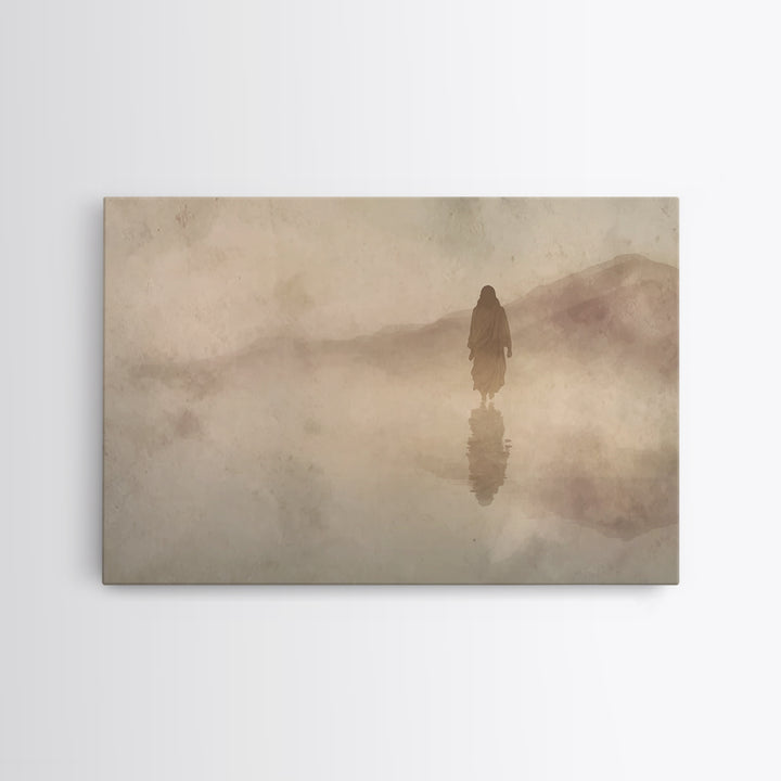 Desert Morn Hope | Framed Canvas Print | Christian Art Canvas | Christian Wall Art | Jesus Painting | Abstract Christian Art | Christian Ar