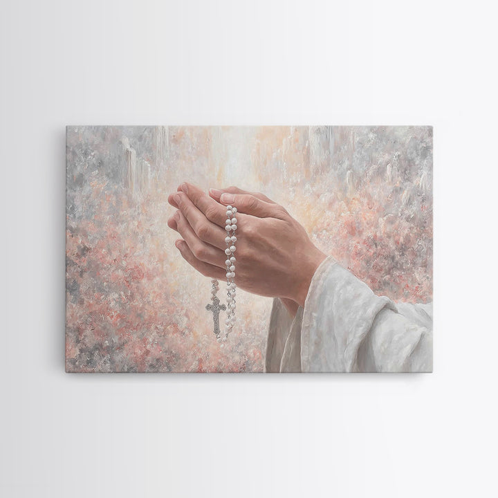 Light Of Prayer – Framed Canvas Print – Christian Wall Art – Christian Art Canvas – Christian Painting – Christian Gift Ideas – Modern Chri