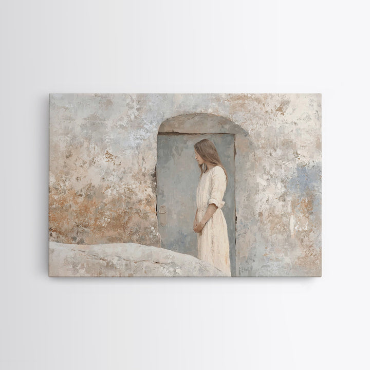 Sacred Doorway Light – Framed Canvas Print – Christian Art Canvas – Jesus Painting – Christian Wall Art – Christian Decor – Christian Gift