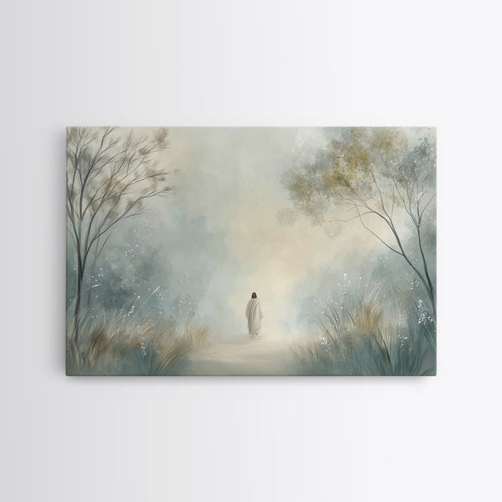 Heavenly Walk Mist – Framed Canvas Print – Christian Art Canvas – Christian Decor – Christian Wall Art – Christian Gift Ideas – Jesus Paint