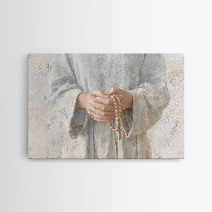 Graceful Stillness | Framed Canvas Print | Christian Art Canvas | Minimalist Christian Art | Christian Wall Art | Modern Christian Painting
