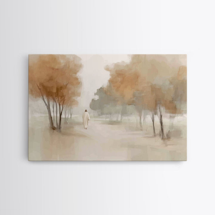 Autumn Grace Path – Framed Canvas Print – Christian Decor – Jesus Painting – Christian Art Canvas – Christian Wall Art – Christian Gift Ide