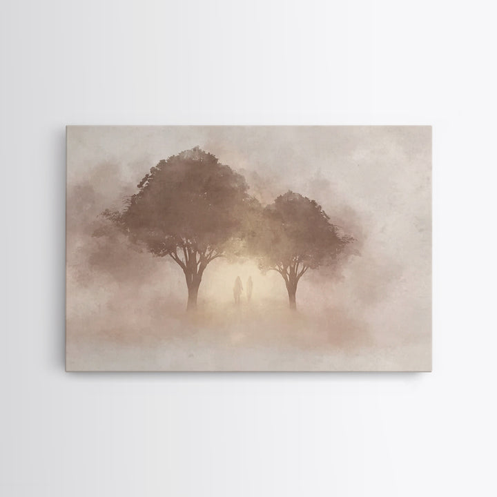 Heavenly Meeting Light – Framed Canvas Print – Christian Art Canvas – Christian Christmas Art – Christian Wall Art – Christian Gift Ideas –