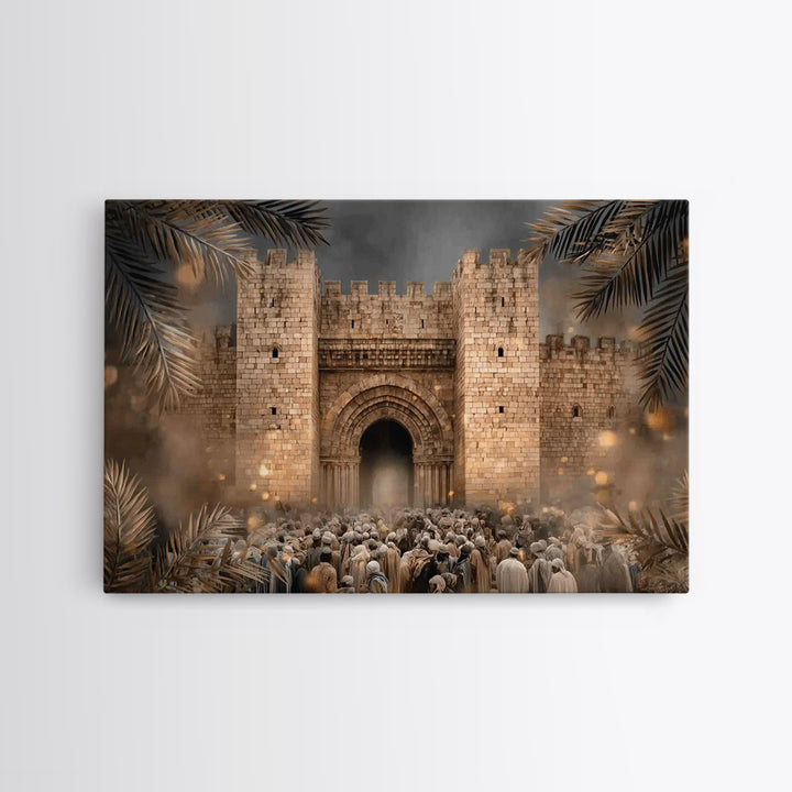 Gate of Triumph, Framed Canvas Print, Christian Art Canvas, Christian Wall Art, Christmas Art Prints, Jesus Painting, Christian Gift Ideas