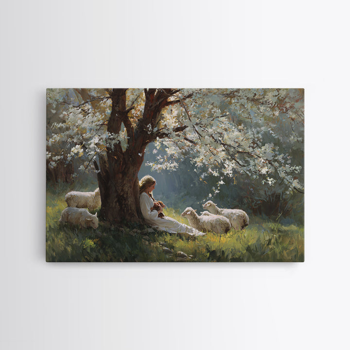 Shaded Grace | Framed Canvas Print | Christian Art Canvas | Christian Wall Art | Subtle Christian Art | Jesus Painting | Christian Gift Ide