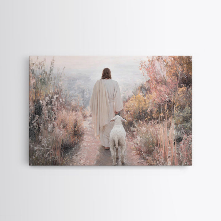 Soft Horizon Grace – Framed Canvas Print – Christian Art Canvas – Christmas Art – Christian Wall Art – Jesus Painting – Christian Christmas