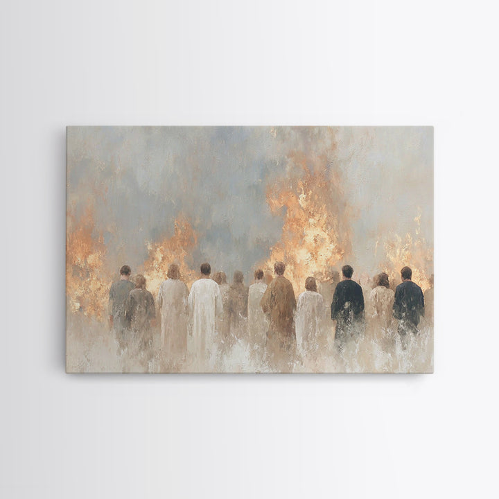 Ascension Fire Choir – Framed Canvas Print – Christian Wall Art – Christian Painting – Christian Christmas Art – Christian Art Canvas – Chr