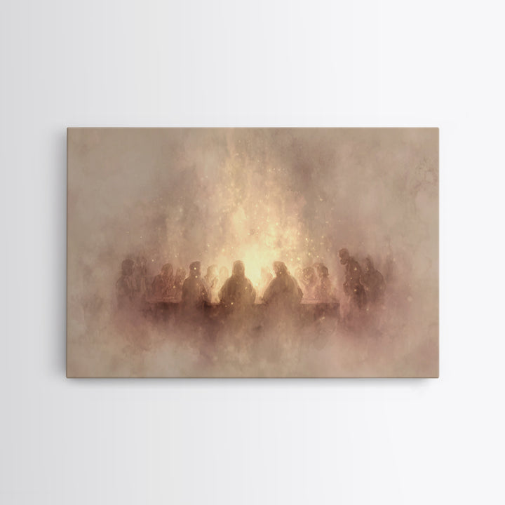Upper Room Light – Framed Canvas Print – Christian Art Canvas – Christian Wall Art – Christian Christmas Art – Christian Painting – Christi