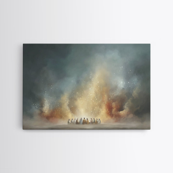 Glory In The Cloud – Framed Canvas Print – Christian Painting – Christian Art Canvas – Christian Christmas Art – Christian Wall Art – Chris