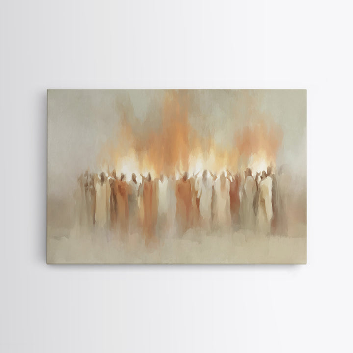 Flames Of Renewal – Framed Canvas Print – Christian Art Canvas – Christian Decoration – Christian Painting – Christian Wall Art – Christian