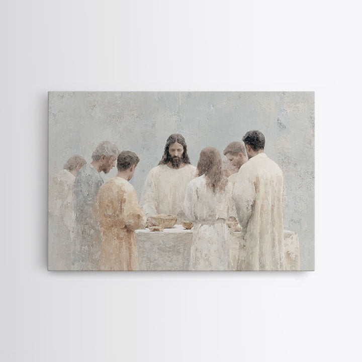Sacred Gathering - Framed Canvas Print - Christian Wall Art - Jesus Painting - Christian Art Canvas - Christian Decor - Christian Gift Idea