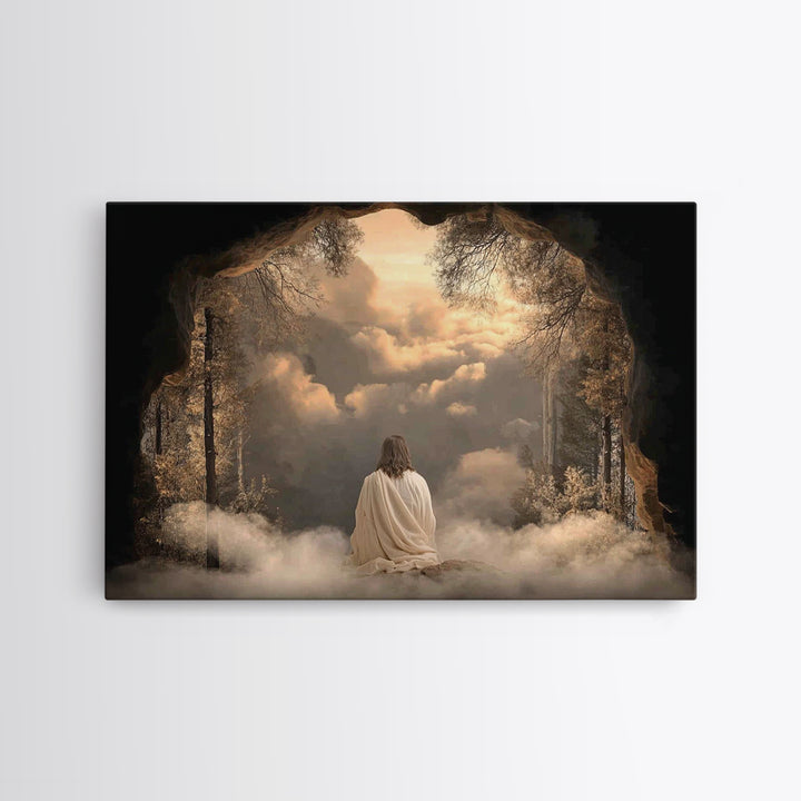 Holy Banquet | Framed Canvas Print | Christian Wall Art | Jesus Art Print | Modern Christian Art | Christian Gift | Christmas Wall Art