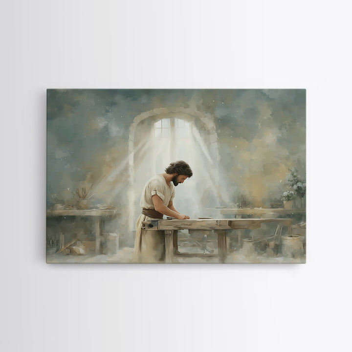 Guided By Grace | Framed Canvas Print | Christian Art Canvas | Jesus Painting | Modern Christian Art | Christian Wall Art | Christian Art G