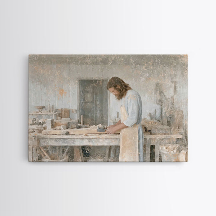 Servant Of Peace – Framed Canvas Print – Christian Art Canvas – Jesus Painting – Vintage Christian Art – Christian Wall Art – Christian Dec