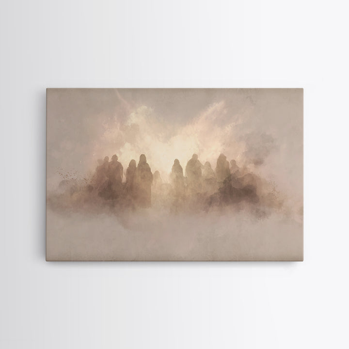 Clouds Of Promise, Framed Canvas Print, Christian Art Canvas, Christian Wall Art, Christian Christmas Art, Moody Christian Art, Christian A