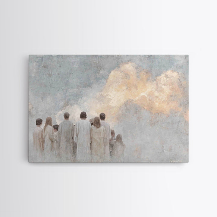 Heaven’s Gathering – Framed Canvas Print – Christian Wall Art – Christian Art Canvas – Subtle Christian Art – Christian Painting – Christia