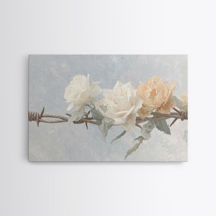 Thorned Beauty, Framed Canvas Print, Christian Wall Art, Christian Art Canvas, Christian Decor, Subtle Christian Art, Christian Gift Ideas,