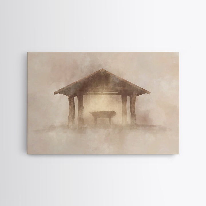 Gloria Shelter – Framed Canvas Print – Christian Christmas Art – Christian Art Canvas – Jesus Christmas Art – Christian Wall Art – Christma