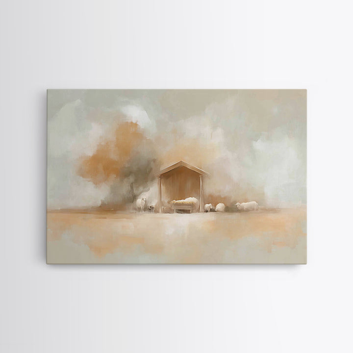 Light of Bethlehem – Framed Canvas Print – Christian Art Canvas – Christian Wall Art – Jesus Painting Canvas – Christian Christmas – Christ