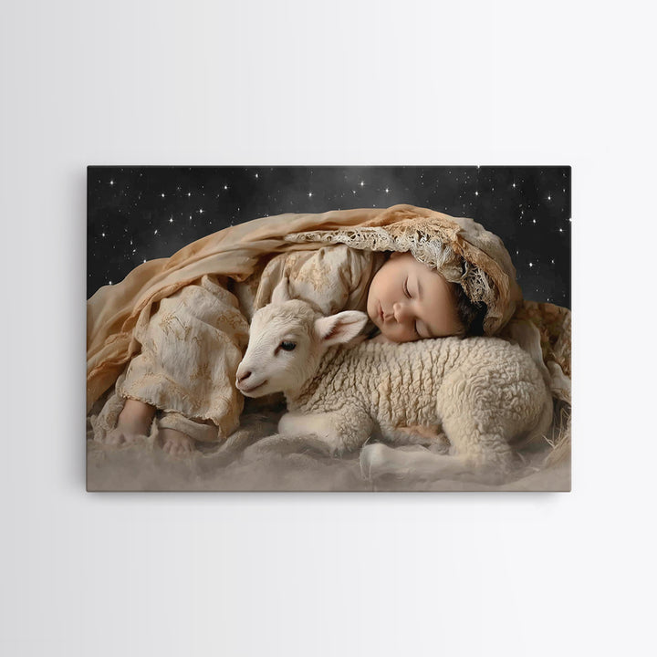 Bethlehem Rest – Framed Canvas Print – Christian Art Canvas – Christian Wall Art – Jesus Christmas Art – Christmas Art Prints – Christian D